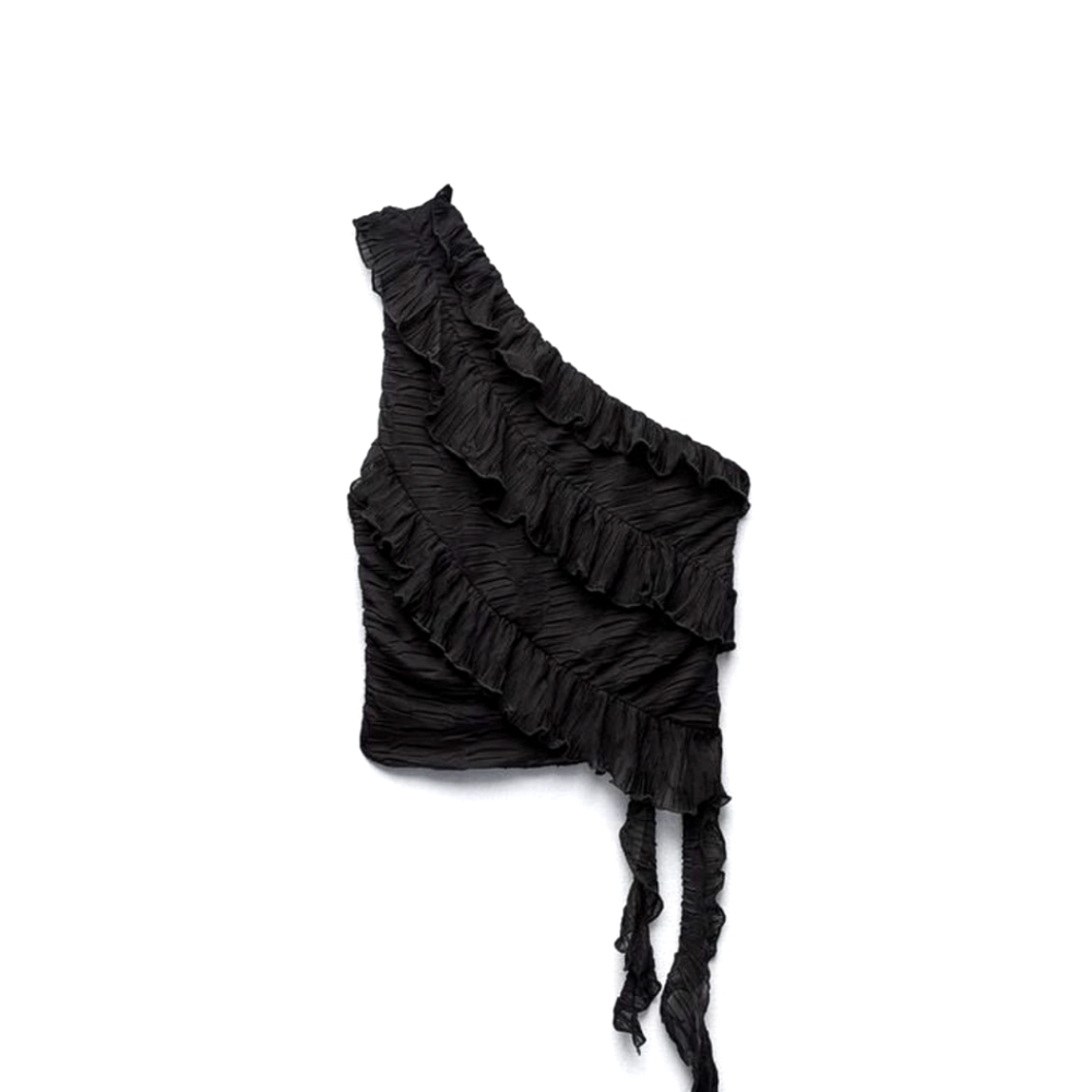 🧸 Zara Ruffled asymmetric top